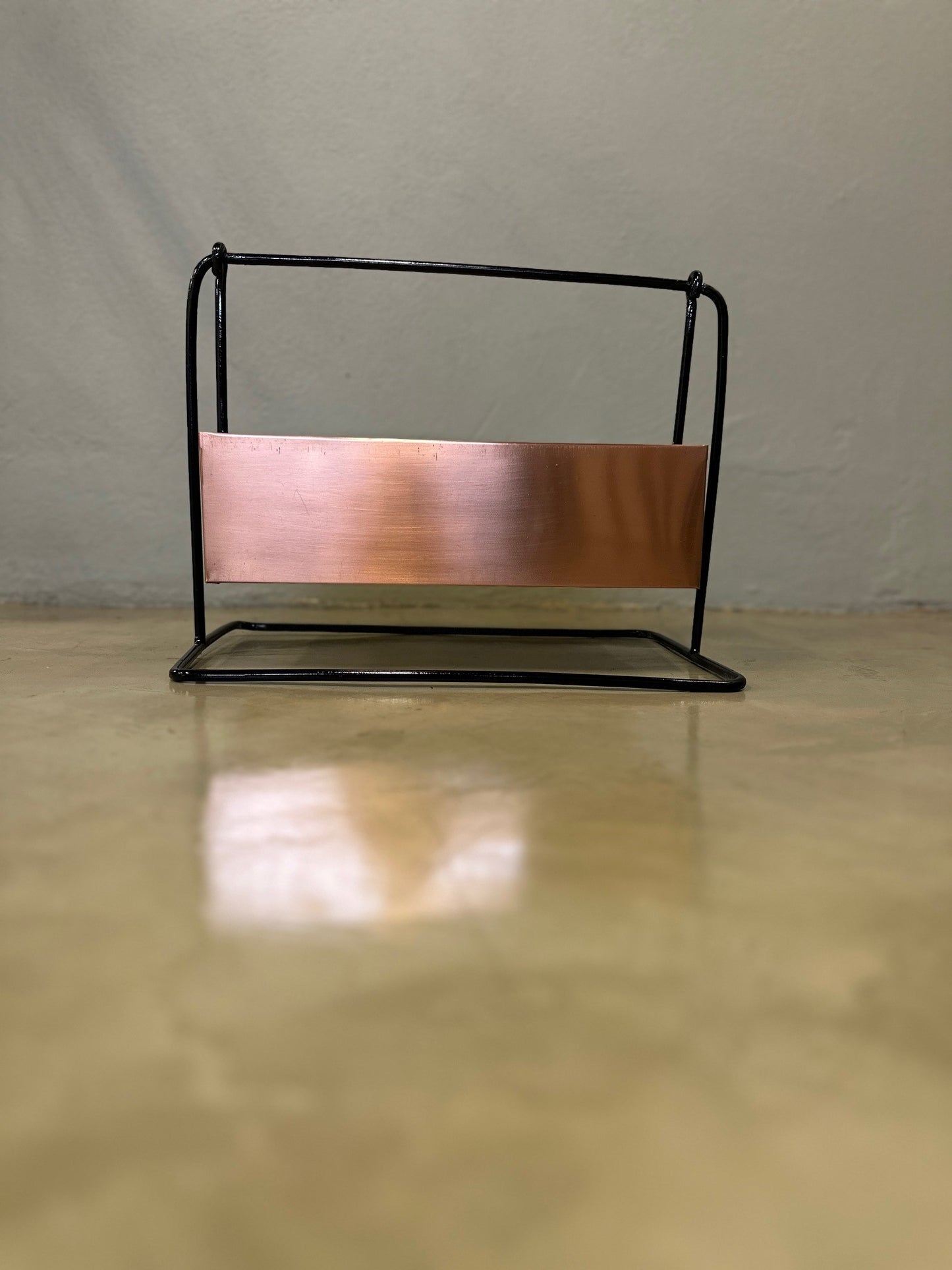 Steel and Copper Hanging Planter