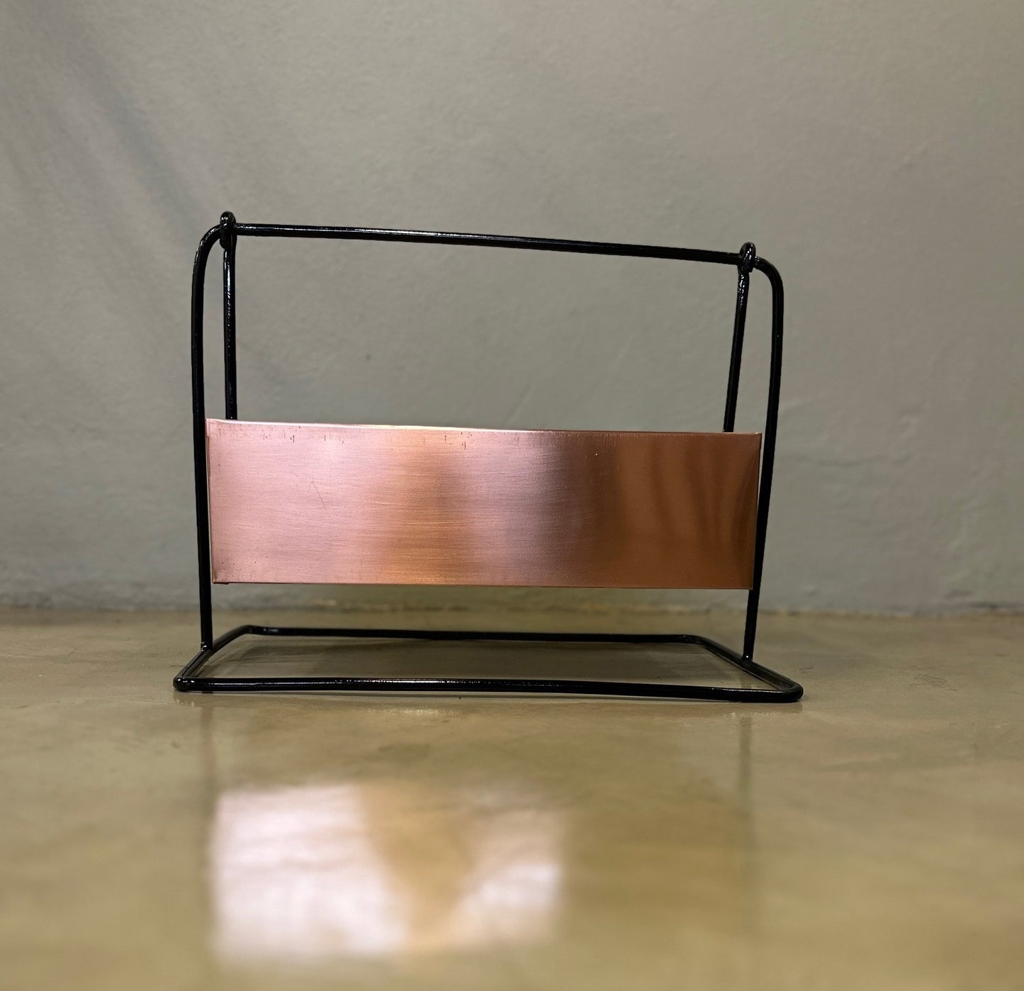 Steel and Copper Hanging Planter