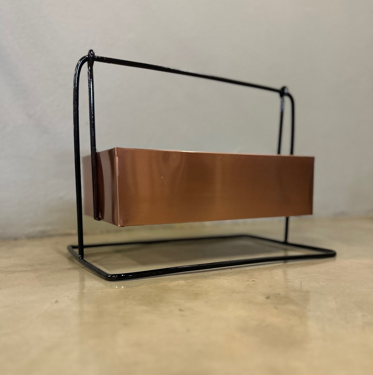 Steel and Copper Hanging Planter