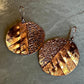 Earrings Copper Round - Texturized